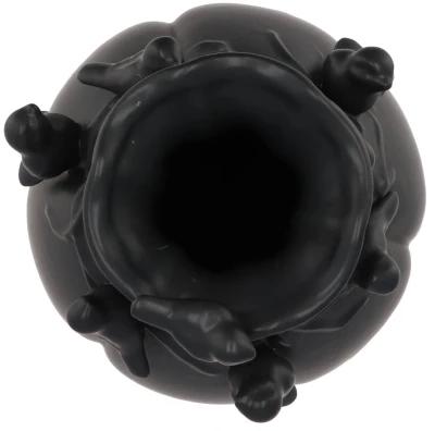 Daan Kromhout Design vaas aardewerk bird 18x28cm zwart - afbeelding 2