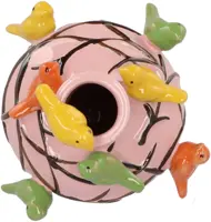 Daan Kromhout Design vaas aardewerk bird 26x33cm lichtroze - afbeelding 2