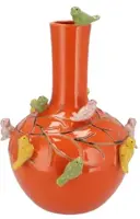 Daan Kromhout Design vaas aardewerk bird 26x33cm oranje - afbeelding 1