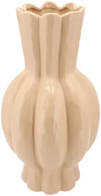 Daan Kromhout Design vaas aardewerk garlic high 25x45cm zand - afbeelding 1