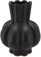 Daan Kromhout Design vaas aardewerk garlic low 21x25cm zwart - afbeelding 1