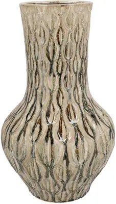 Daan Kromhout Design vaas aardewerk inga boa 23x39cm green