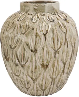 Daan Kromhout Design vaas aardewerk inga boa 27x30cm green