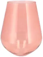 Daan Kromhout Design vaas glas mira 20x22cm roze - afbeelding 1