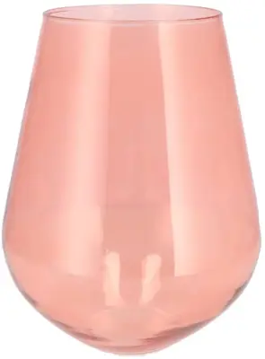 Daan Kromhout Design vaas glas mira 22x28cm roze - afbeelding 1