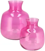 Daan Kromhout Design vaas glas mira 24x28cm fuchsia - afbeelding 3