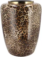 Daan Kromhout Design vaas ijzer julie wild 33x45cm leopard
