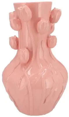 Daan Kromhout Design vaas keramiek mara 28x45cm roze - afbeelding 1