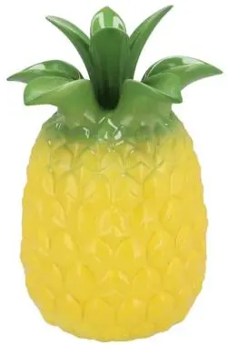 Daan Kromhout Design vaas keramiek pineapple tropical 14x18cm geel - afbeelding 1