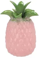 Daan Kromhout Design vaas keramiek pineapple tropical 14x18cm roze, groen - afbeelding 1