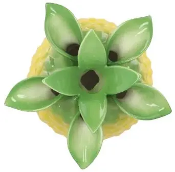 Daan Kromhout Design vaas keramiek pineapple tropical 14x18cm geel - afbeelding 2