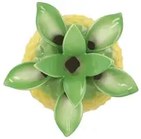 Daan Kromhout Design vaas keramiek pineapple tropical 14x18cm geel - afbeelding 2