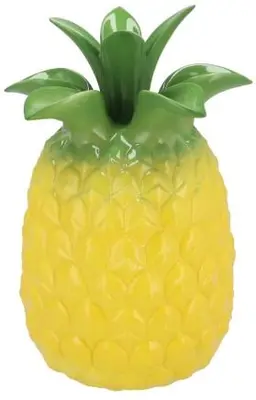 Daan Kromhout Design vaas keramiek pineapple tropical 18x28cm geel - afbeelding 1