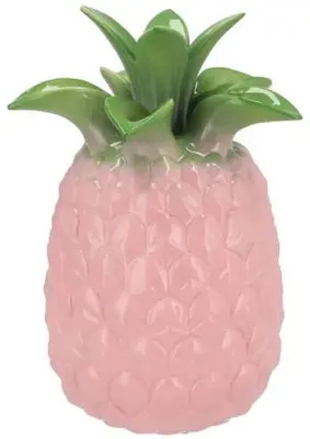 Daan Kromhout Design vaas keramiek pineapple tropical 18x28cm roze - afbeelding 1