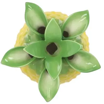 Daan Kromhout Design vaas keramiek pineapple tropical 18x28cm geel - afbeelding 2
