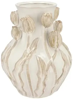 Daan Kromhout Design vaas  mara 28x28x35cm wit - afbeelding 1