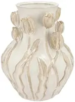 Daan Kromhout Design vaas  mara 28x28x35cm wit - afbeelding 1