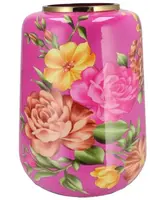 Daan Kromhout Design vaas metaal flower bouquet 29x40cm fuchsia - afbeelding 1