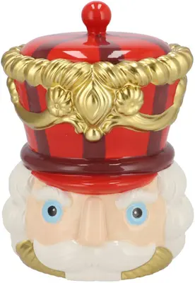 Daan Kromhout Design voorraadpot aardewerk candy nutcracker 14x20cm red