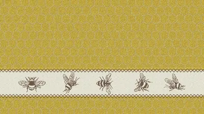 DDDDD keukendoek bees 50x55cm geel 1 stuks - afbeelding 3