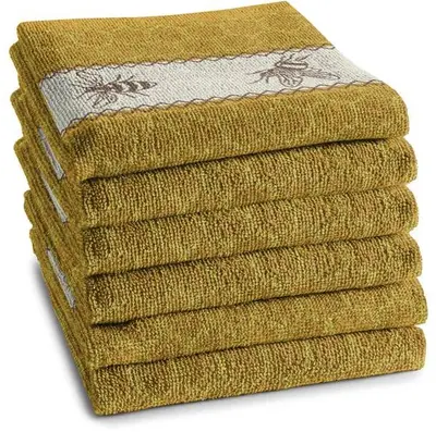 DDDDD keukendoek bees 50x55cm geel 1 stuks - afbeelding 1