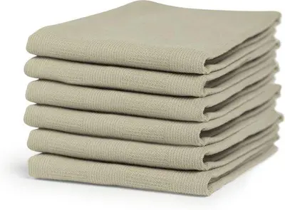 DDDDD theedoek cinderella checkmaid 60x65cm taupe 1 stuks - afbeelding 1