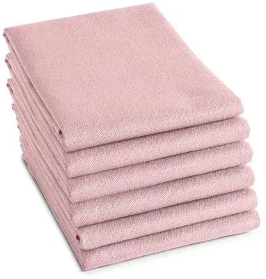DDDDD theedoek logo 60x65cm pastel roze 1 stuks - afbeelding 1