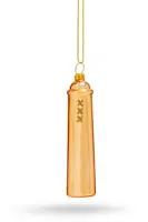 De Ballen Uit glazen kerstbal amsterdammertje 10.5cm goud - afbeelding 1