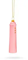 De Ballen Uit glazen kerstbal amsterdammertje 10.5cm mat roze - afbeelding 2