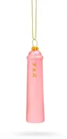 De Ballen Uit glazen kerstbal amsterdammertje 10.5cm mat roze - afbeelding 1