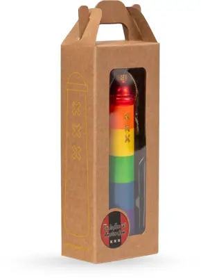 De Ballen Uit glazen kerstbal amsterdammertje 10.5cm regenboog - afbeelding 2