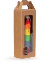 De Ballen Uit glazen kerstbal amsterdammertje 10.5cm regenboog - afbeelding 2