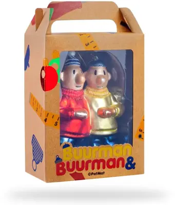 De Ballen Uit glazen kerstbal buurman en buurman 12cm multi - afbeelding 3