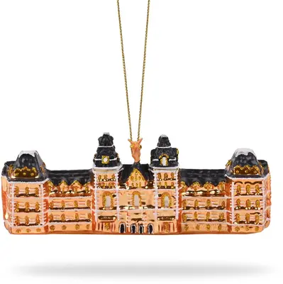 De Ballen Uit glazen kerstbal rijksmuseum 15cm goud - afbeelding 1