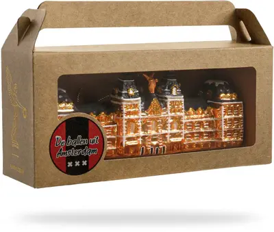 De Ballen Uit glazen kerstbal rijksmuseum 15cm goud - afbeelding 3