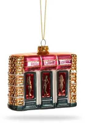 De Ballen Uit glazen kerstbal wallen 10.5cm multi - afbeelding 2