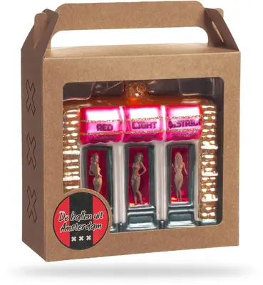 De Ballen Uit glazen kerstbal wallen 11cm multi - afbeelding 3
