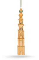 De Ballen Uit glazen kerstbal westertoren 21.5cm goud - afbeelding 1
