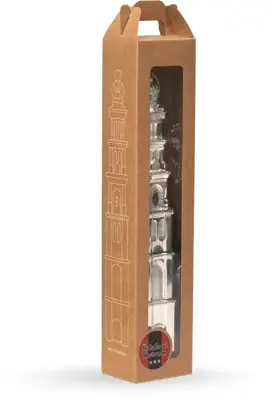 De Ballen Uit glazen kerstbal westertoren 21.5cm zilver - afbeelding 2