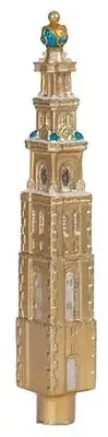 De Ballen Uit piek glas westertoren 27cm champagne - afbeelding 2