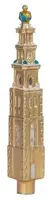 De Ballen Uit piek glas westertoren 27cm champagne - afbeelding 2