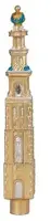 De Ballen Uit piek glas westertoren 27cm champagne - afbeelding 1