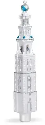 De Ballen Uit piek glas westertoren 27cm zilver - afbeelding 2