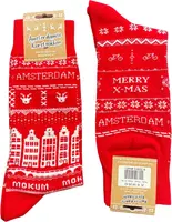 De Ballen Uit sokken amsterdam kerst maat 41-46 rood  - afbeelding 1