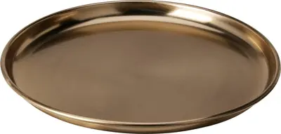 Decoratiebord ijzer rond 28x2.5cm goud