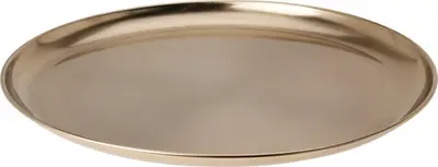Decoratiebord ijzer rond 39x2.5cm goud