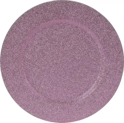 Decoratiebord kunststof glitter 33x1.5cm roze