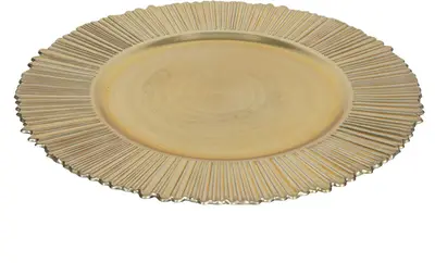 Decoratiebord kunststof metallic 33x2cm goud