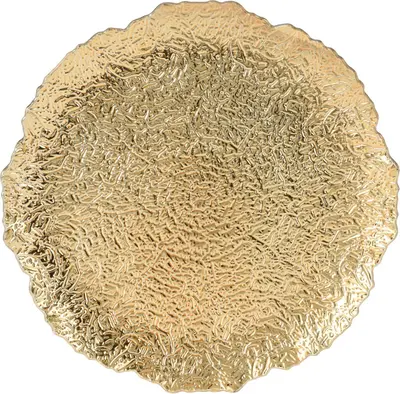 Decoratiebord kunststof organisch 33x1.5cm goud