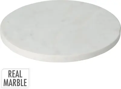 Decoratiebord marmer marble 24x1.5cm wit